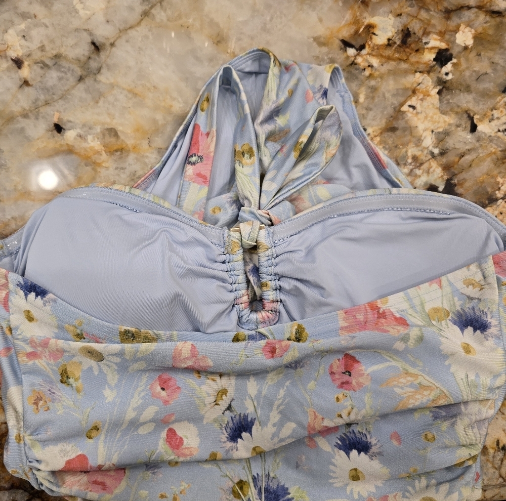 Zimmermann Light Blue Floral One-Piece Swimsuit - Picture 6 of 12